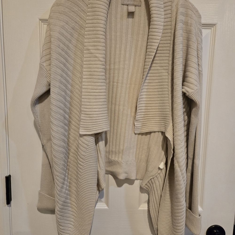 Banana Republic Beige Ribbed Cardigan